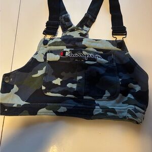 Champion Black and Gray Camouflage Top